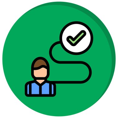 İşadamı ve işaret simgesi, taslak biçimi