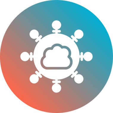 Bulut simgesi vektör illüstrasyonu