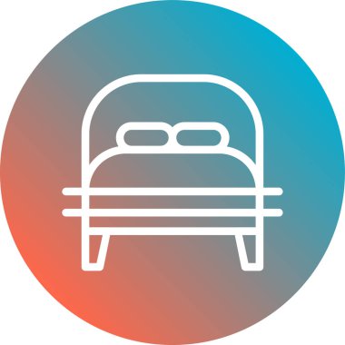 yatak ikonu vektör illüstrasyonu