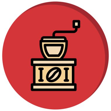 Kahve fincanı simgesi, basit vektör çizimi