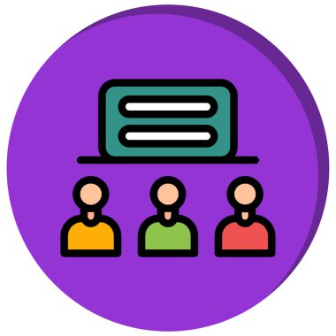 İş. Web simgesi basit illüstrasyon