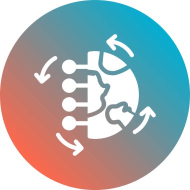 Global Ağ modern simgesinin vektör illüstrasyonu