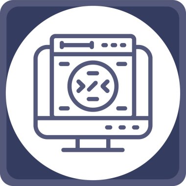 tarayıcı vektör simgesi modern basit illüstrasyon