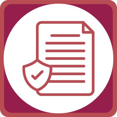 Belge. Web simgesi basit illüstrasyon