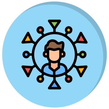 man simgesi vektör illüstrasyonu