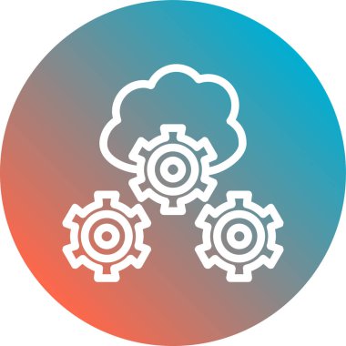 dişli simgesi vektör illüstrasyonu