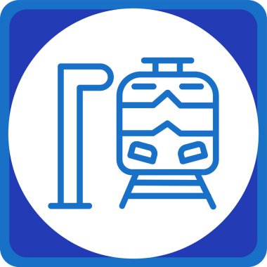 Metro mu? Web simgesi basit illüstrasyon