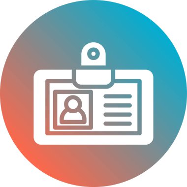 kimlik kartı simgesi, vektör illüstrasyonu