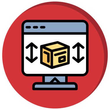 kutu teslim simgesi, vektör illüstrasyonu