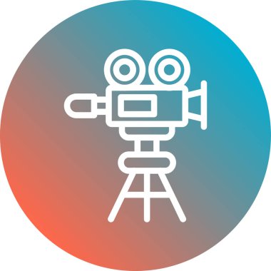 film kamerası simgesi, vektör illüstrasyonu