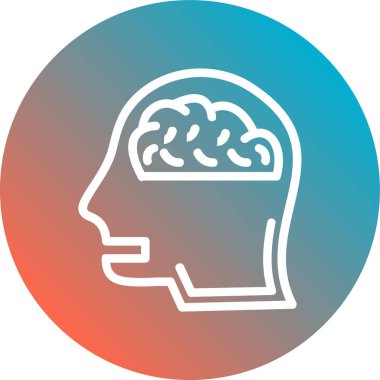 beyin ikonu vektör illüstrasyonu