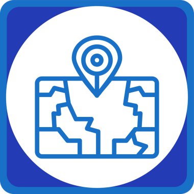 konum simgesi, vektör çizimi