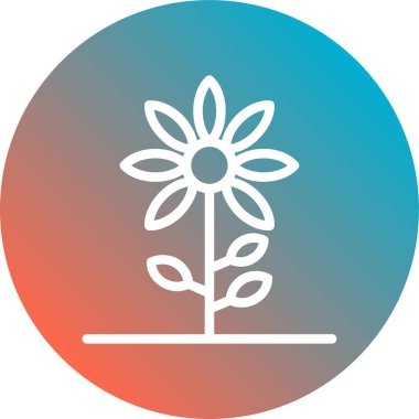 çiçek simgesi vektör illüstrasyonu