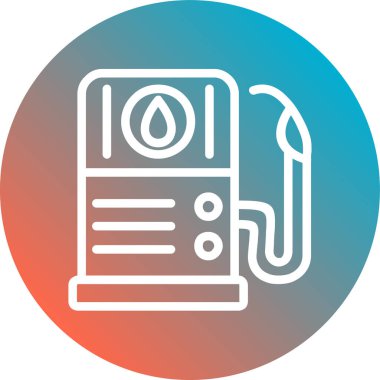 Benzin istasyonu simgesinin vektör illüstrasyonu