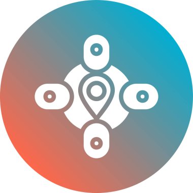 konum. Web simgesi basit illüstrasyon