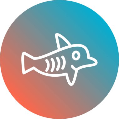 balık simgesi vektör illüstrasyonu