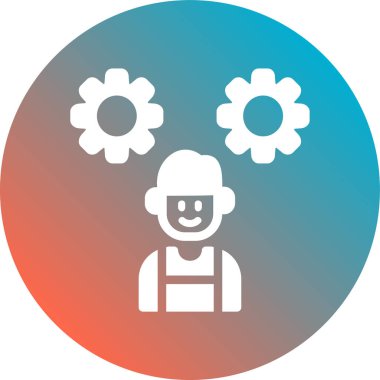 Bir dişli simgesini vektör çizim