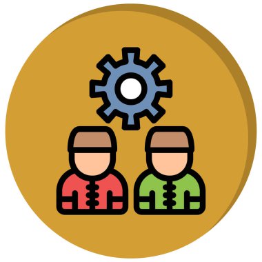 takım çalışma vektör simgesi