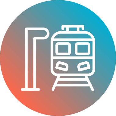 tren simgesi soyut bir grupta izole edildi