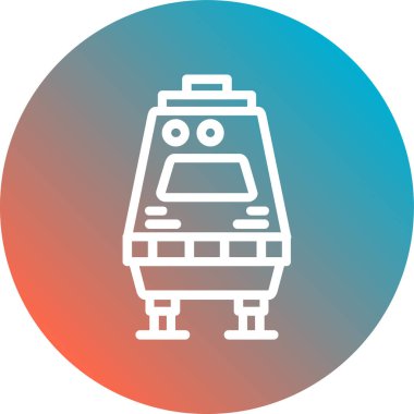 Tren simgesinin vektör illüstrasyonu