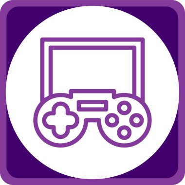 Oyun konsolu. Web simgesi basit illüstrasyon