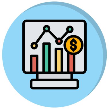 Analiz grafik vektör illüstrasyonu