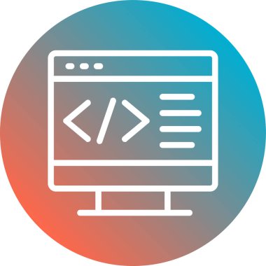 Web geliştirme simgesi. Basit tasarım