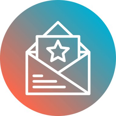 zarf simgesi vektör illüstrasyonu