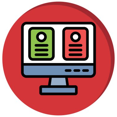 bilgisayar vektör simgesi modern illüstrasyon