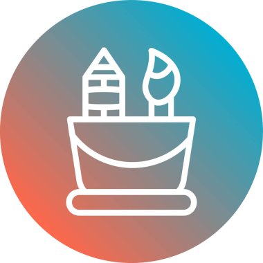 Kalem. Web simgesi basit illüstrasyon