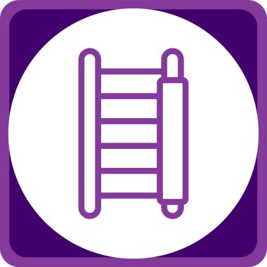 Merdiven. Web simgesi basit illüstrasyon