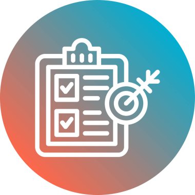 Kontrol listesi simgesi vektör illüstrasyonu