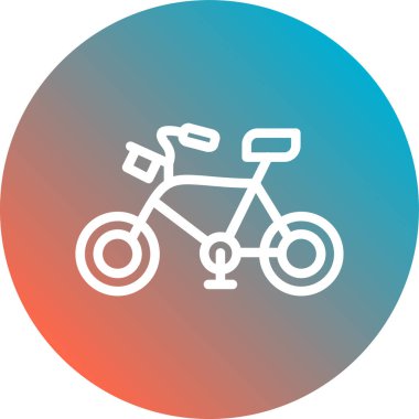 Beyaz arkaplanda izole edilmiş vektör biçiminde bisiklet simgesi. bisiklet sembolü stok vektör illüstrasyonu.