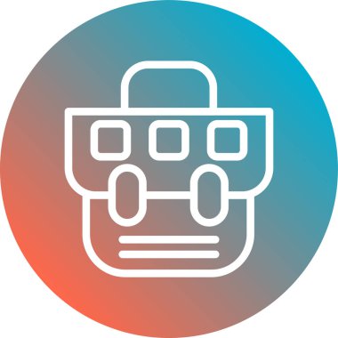 çanta vektör dairesi simgesi