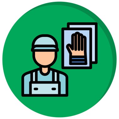 Şef. Web simgesi basit illüstrasyon