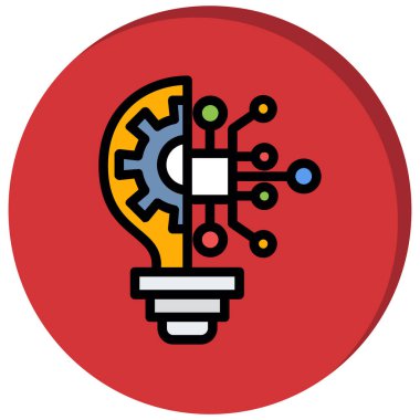 yaratıcı ve yenilikçi renkli vektör simgesi