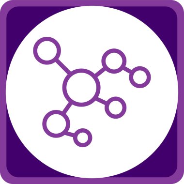 Molekül. Web simgesi basit illüstrasyon