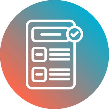 Kontrol listesi simgesinin vektör illüstrasyonu