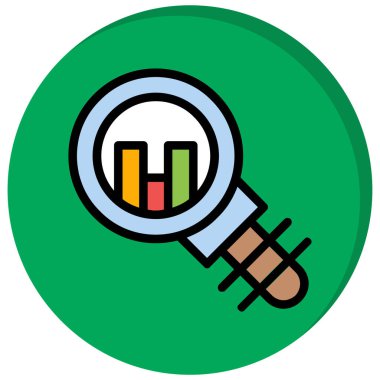 Analiz çizelgesi simgesi, vektör illüstrasyonu