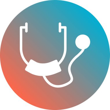 stetoskop ikonu vektör illüstrasyonu