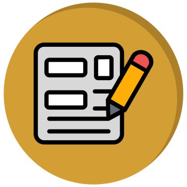 Belge. Web simgesi basit illüstrasyon