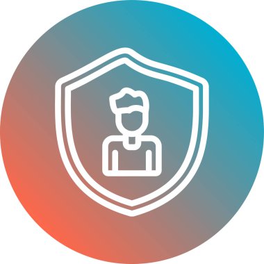 Polis rozeti simgesinin vektör illüstrasyonu