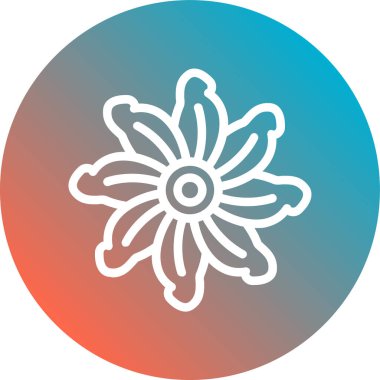 Çiçek simgesinin vektör illüstrasyonu