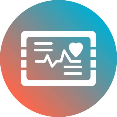 kalp düz simgesi, vektör, illüstrasyon