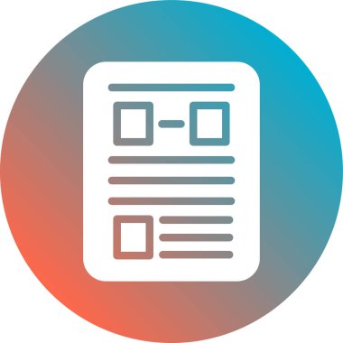 Belge simgesinin vektör illüstrasyonu