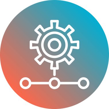 Düz simge vektör illüstrasyonu ayarlanıyor