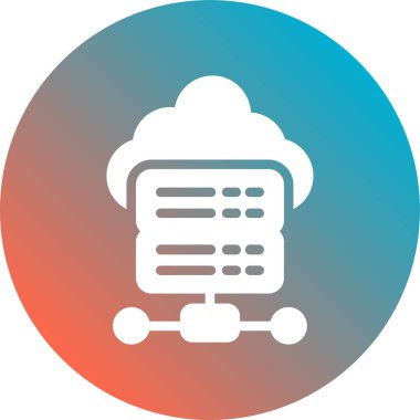 Bulut simgesi soyut arkaplan grubunda izole edildi