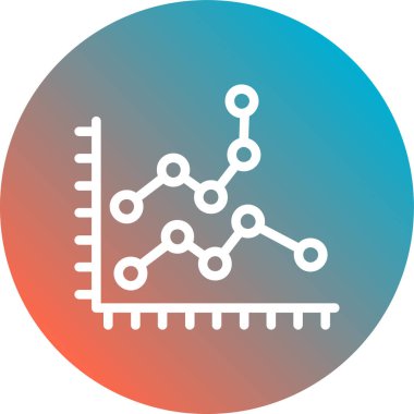 İş grafiği Web simgesi vektör illüstrasyonu
