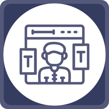 Bir kadın simgesinin vektör illüstrasyonu