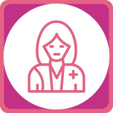 Bir kadın hemşirenin vektör çizimi